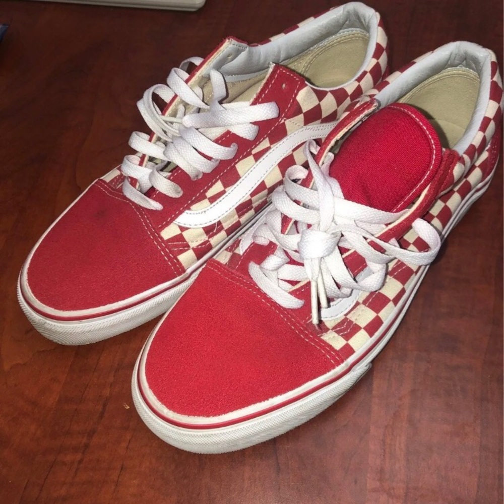 Vans red checkered